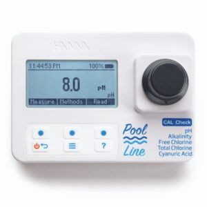 Fotómetro Portátil de pH, Alcalinidad, Cloro Libre y Total, y Ácido Cianúrico Línea Piscina