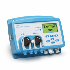 Controlador para Piscina con Bombas Dosificadoras Integradas y Kit de Montaje en Panel con Celda de Flujo