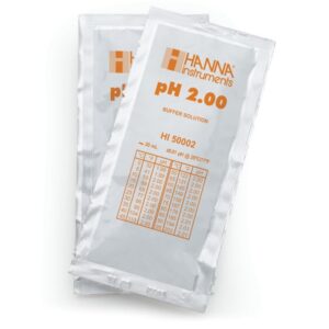 Sobres de Estándar de Calibración Técnica pH 2.00 (25 x 20 mL) - HI50002-02