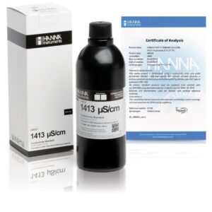Solución Estándar para Conductividad 1413 µS/cm en Frasco Opaco (500 mL) - HI6031