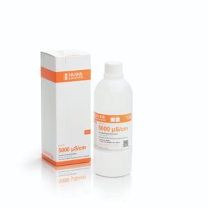 Solución Estándar de Conductividad de 5000 μS/cm (500 mL) - HI7039L