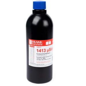 Solución Estándar de Conductividad de 1413 µS/cm en Botella FDA (500 mL) - HI8031L