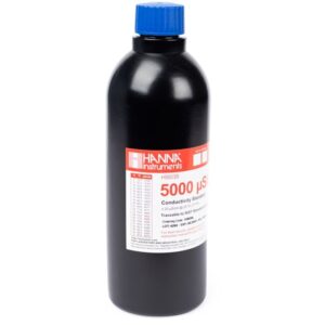 Solución Estándar de 5000 µS/cm en Botella FDA (500mL) - HI8039L