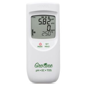 Medidor Portátil e Impermeable de pH / CE / TDS /Temperatura GroLine Hidroponía - HI9814
