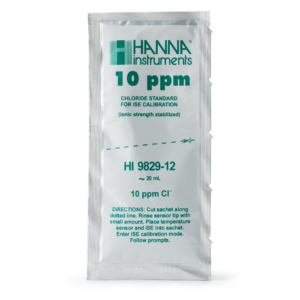 Sobres de Solución Estándar de Calibración de Cloruro de 10 ppm para HI9829 (25 x 25 mL) - HI9829-12