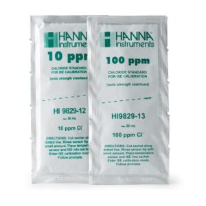 Sobres de Solución Estándar de Cloruro de 10 ppm y 100 ppm para HI9829 (10 x 25 mL cada) - HI9829-12/13
