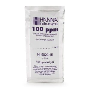 Sobres de Solución Estándar de Nitrato (como N) de 100 ppm para HI9829 (25 x 25 mL) - HI9829-15